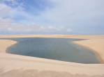Chegando à linda Lagoa Verde, em meio às dunas dos Lençóis Maranhenses - MA